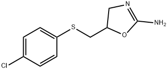 2-Amino-5-[(p-chlorophenyl)thiomethyl]-2-oxazoline 结构式