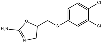 2-Amino-5-[(3,4-dichlorophenyl)thiomethyl]-2-oxazoline 结构式