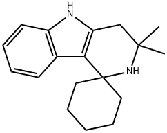 2',3',4',5'-Tetrahydro-3',3'-dimethylspiro[cyclohexane-1,1'-[1H]pyrido[4,3-b]indole] 结构式