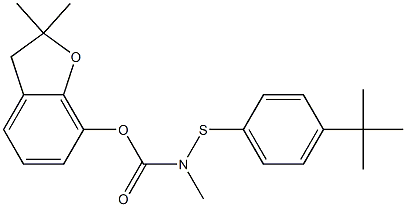 N-[[4-(1,1-Dimethylethyl)phenyl]thio]-N-methylcarbamic acid 2,3-dihydro-2,2-dimethylbenzofuran-7-yl ester 结构式