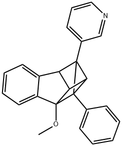 3-[1a,2,7,7a-Tetrahydro-2-methoxy-8-phenyl-1,2,7-metheno-1H-cyclopropa[b]naphthalen-1-yl]pyridine 结构式
