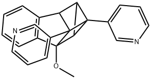 3,3'-(1a,2,7,7a-Tetrahydro-2-methoxy-1,2,7-metheno-1H-cyclopropa[b]naphthalene-1,8-diyl)bispyridine 结构式