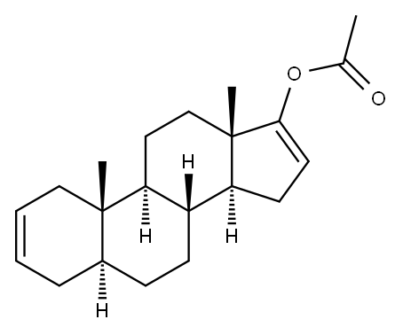 17-乙酰氧基-5a-雄甾-2,16-二烯 结构式