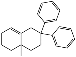 Naphthalene, 1,2,3,4,4a,5,6,7-octahydro-4a-methyl-2,2-diphenyl- 结构式