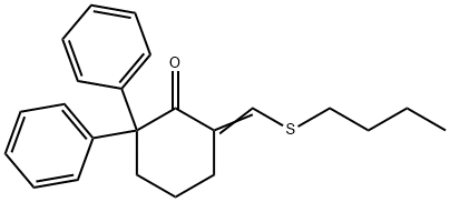 Cyclohexanone, 6-[(butylthio)methylene]-2,2-diphenyl- 结构式