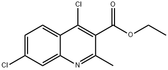 ETHYL 4,7-DICHLORO-2-METHYLQUINOLINE-3-CARBOXYLATE 结构式