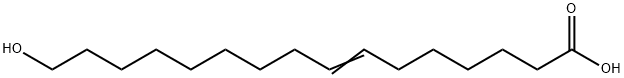 16-Hydroxy-7-hexadecenoic acid 结构式
