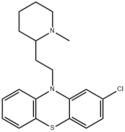 2-Chloro-10-[2-(1-methyl-2-piperidyl)ethyl]-10H-phenothiazine 结构式