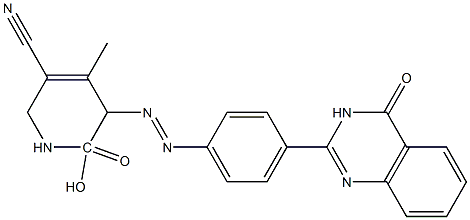 5-[[4-(3,4-dihydro-4-oxo-2-quinazolinyl)phenyl]azo]-2,6-dihydroxy-4-methylnicotinonitrile 结构式