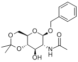 苄基2-乙酰氨基-2-脱氧-4,6-O-异亚丙基-Β-D-吡喃葡糖苷 结构式