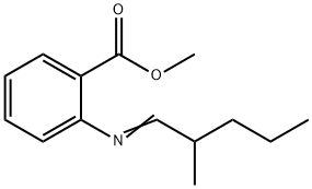 2-[(2-甲基亚戊基)氨基]苯甲酸甲酯 结构式