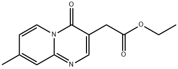 8-Methyl-4-oxo-4H-pyrido[1,2-a]pyrimidine-3-acetic acid ethyl ester 结构式