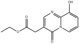 9-Hydroxy-4-oxo-4H-pyrido[1,2-a]pyrimidine-3-acetic acid ethyl ester 结构式