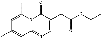 6,8-Dimethyl-4-oxo-4H-pyrido[1,2-a]pyrimidine-3-acetic acid ethyl ester 结构式