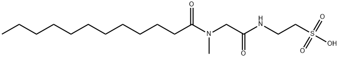 2-[[2-(dodecanoyl-methyl-amino)acetyl]amino]ethanesulfonic acid 结构式