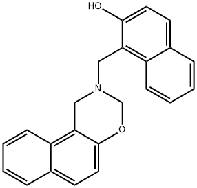 1-[1H-Naphth[1,2-e][1,3]oxazin-2(3H)-ylmethyl]-2-naphthol 结构式