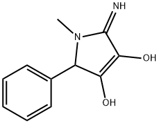 2,5-Dihydro-2-imino-1-methyl-5-phenyl-1H-pyrrole-3,4-diol 结构式