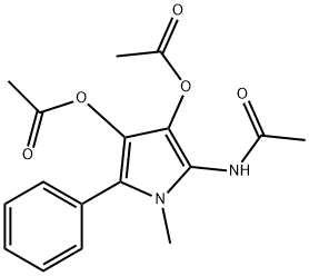 N-(3,4-Diacetoxy-1-methyl-5-phenyl-1H-pyrrol-2-yl)acetamide 结构式