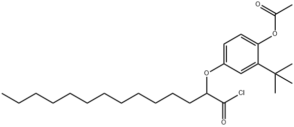 2-(4-acetoxy-3-tert-butylphenoxy)myristoyl chloride 结构式