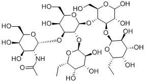 BLOOD GROUP A PENTASACCHARIDE;A-PENTA A-PENTASACCHARIDE Α-D-GALNAC-(1-3)-[Α-L-FUC-(1-2)]-Β-D-GAL-(1-4)-[Α-L-FUC-(1-3)]-D-GLC ALPHA-D-GALNAC-(1->3)-[ALPHA-L-FUC-(1->2)]-BETA-D-GAL-(1->4)-[ALPHA-L-FUC-(1->3)]-D-GLC 结构式
