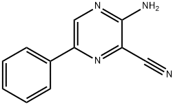 3-AMINO-6-PHENYLPYRAZINE-2-CARBONITRILE 结构式