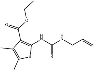 ethyl 4,5-dimethyl-2-(prop-2-enylthiocarbamoylamino)thiophene-3-carboxylate 结构式