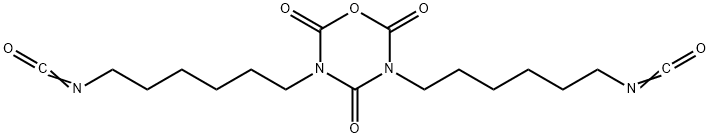 3,5-bis(6-isocyanatohexyl)-2H-1,3,5-oxadiazine-2,4,6(3H,5H)-trione 结构式