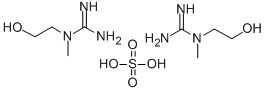 N-(2-羟基乙基)-N-甲基胍硫酸盐 (2:1) 结构式