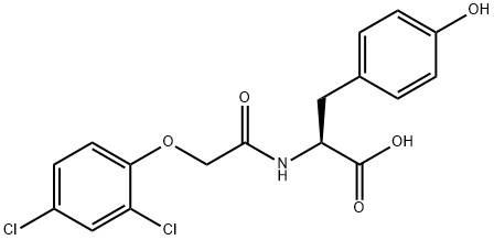 N-[(2,4-Dichlorophenoxy)acetyl]-L-tyrosine 结构式