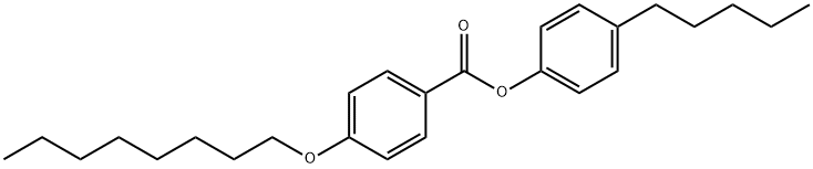 对戊基苯基-4-辛氧基苯甲酸酯 结构式