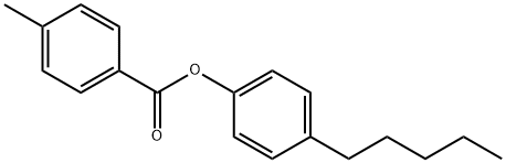 4-甲基苯甲酸对戊基苯酚酯 结构式