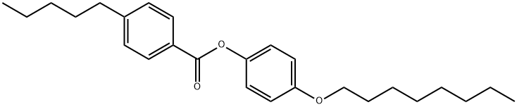 4-正戊基苯甲酸(4'-正辛氧苯基)酯 结构式