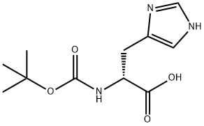 N(Α)-BOC-D-组氨酸 结构式