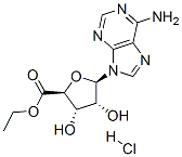 ethyl 1-(6-amino-9H-purin-9-yl)-1-deoxy-beta-D-ribofuranuronate monohydrochloride 结构式