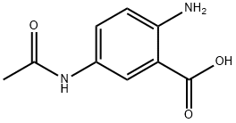 2-氨基-5-乙酰氨基苯甲酸 结构式