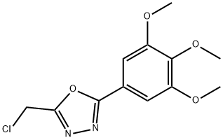 2-(氯甲基)-5-(3,4,5-三甲氧苯基)-1,3,4-恶二唑 结构式