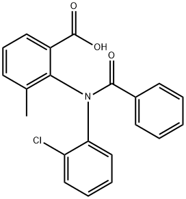 2-(N-Benzoyl-2-chloroanilino)-3-methylbenzoic acid 结构式