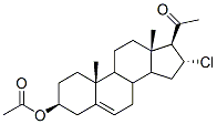 16-alpha-chloro-20-oxopregn-5-en-3-beta-yl acetate 结构式