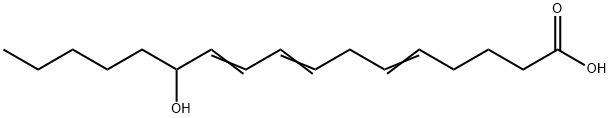 12-hydroxy-5,8,10-heptadecatrienoic acid 结构式