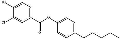 3-Chloro-4-hydroxybenzoic acid 4-pentylphenyl ester 结构式