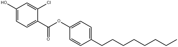2-Chloro-4-hydroxybenzoic acid 4-octylphenyl ester 结构式