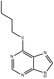 9H-PURINE,6-(BUTYLTHIO)- 结构式