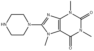 1,3,7-三甲基-8-(哌嗪-1-基)-3,7-二氢-1H-嘌呤-2,6-二酮 结构式