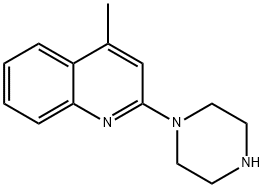 4-甲基-2-哌嗪-1-基喹啉 结构式