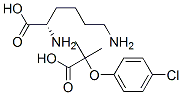 L-lysine mono[2-(p-chlorophenoxy)-2-methylpropionate] 结构式