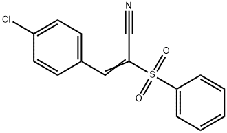 3-(4-氯苯基)-2-(苯磺酰基)丙烯腈 结构式