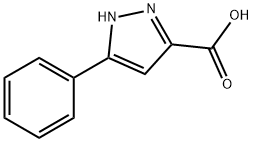 5-苯基-1H-吡唑-3-羧酸 结构式