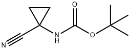 1-氰基环丙基氨基甲酸叔丁酯 结构式