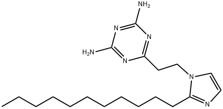 2,4-二氨基-6-[2-(2-十一烷基-1-咪唑基)乙基]-1,3,5-噻嗪 结构式
