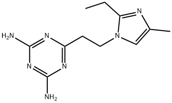 2,4-二氨基-6-[1-(2-乙基-4-甲基-1-咪唑基)乙基]-S-三嗪 结构式